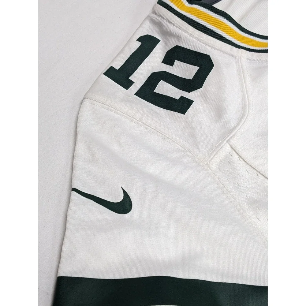 Nike‎ Green Bay Packers Aaron Rodgers 12 Jersey Womens Medium White NFL On Field